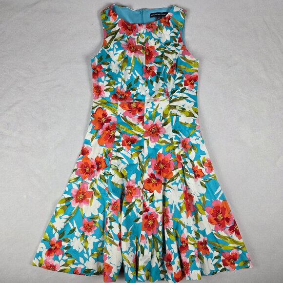 American Living Sheath Dress Women’s Size 4 Colorful Floral Sleeveless Stretch - Picture 1 of 4